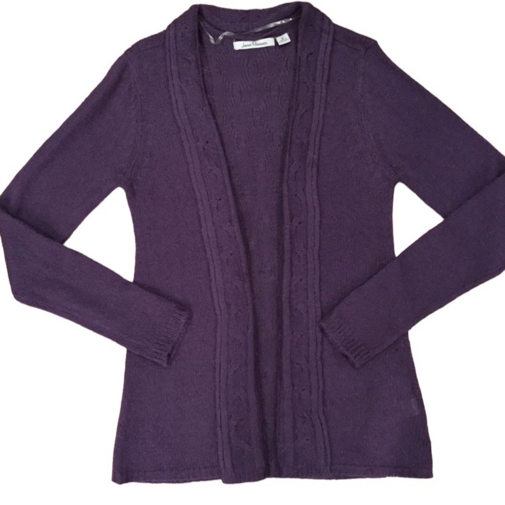 Jason Maxwell Purple Small Long Sleeve Cardigan Sweater NWOT